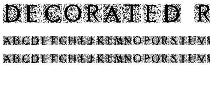 Decorated Roman Initials font