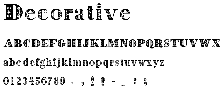 Decorative font