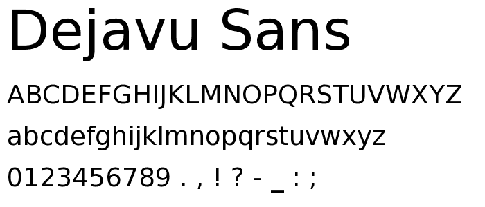 DejaVu Sans font