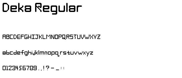 Deka Regular font