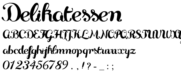 Delikatessen font