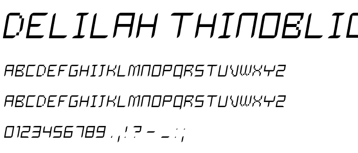 Delilah ThinOblique font