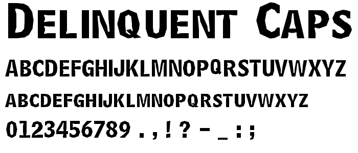 Delinquent Caps font