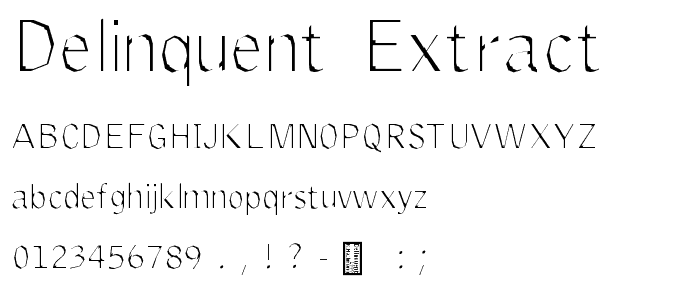 Delinquent Extract font