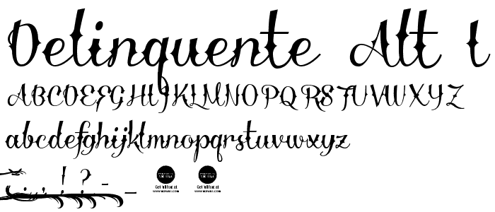 Delinquente alt I Demo font