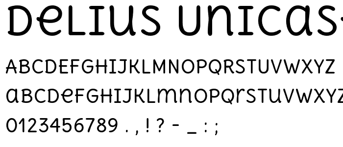 Delius Unicase font