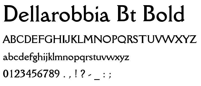 DellaRobbia BT Bold font