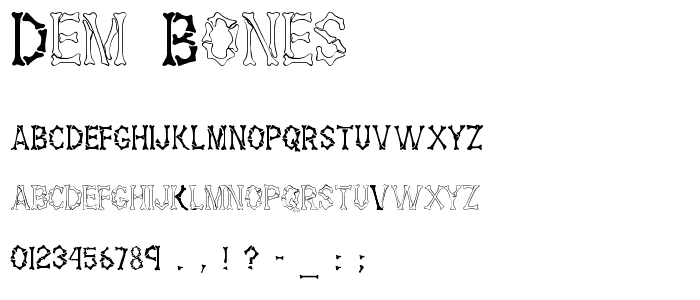 Dem Bones font