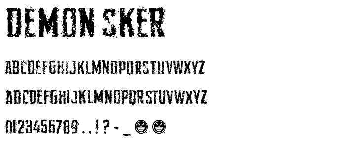 Demon Sker font