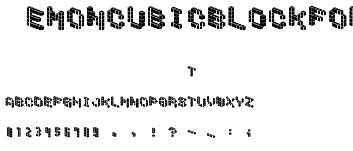 DemonCubicBlockFont Tile font