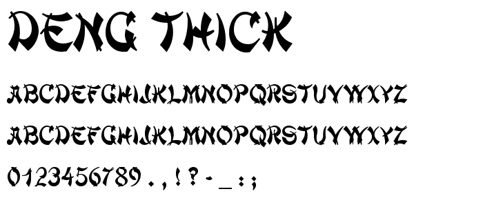 Deng Thick font