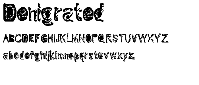 Denigrated font