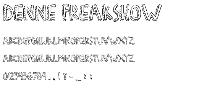 Denne Freakshow font