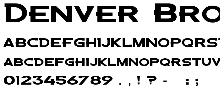 Denver Broncos Custom font