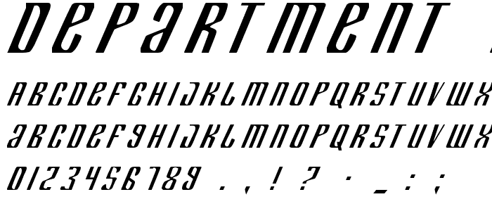 Department K font