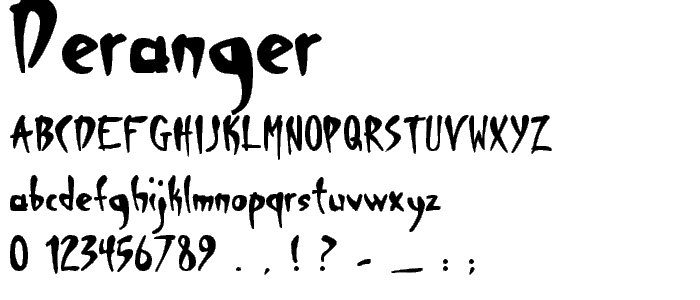 Deranger font