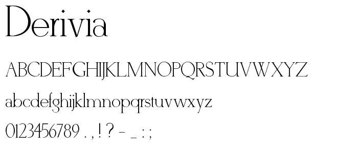 Derivia font