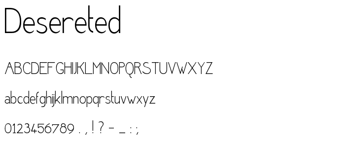 Desereted font