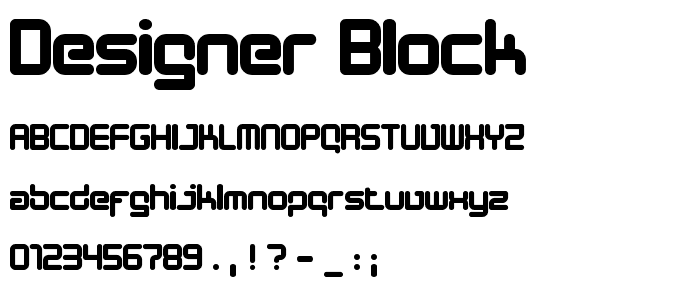 Designer Block font