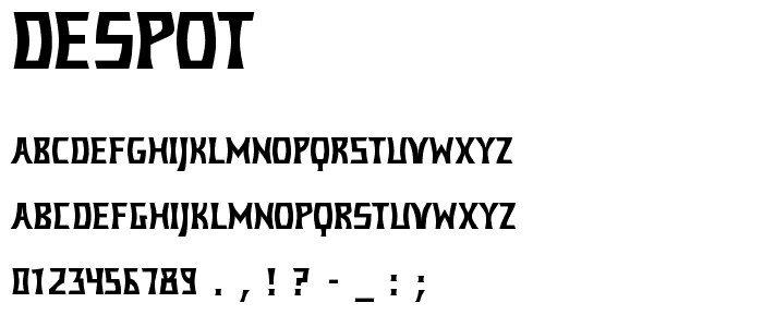 Despot font