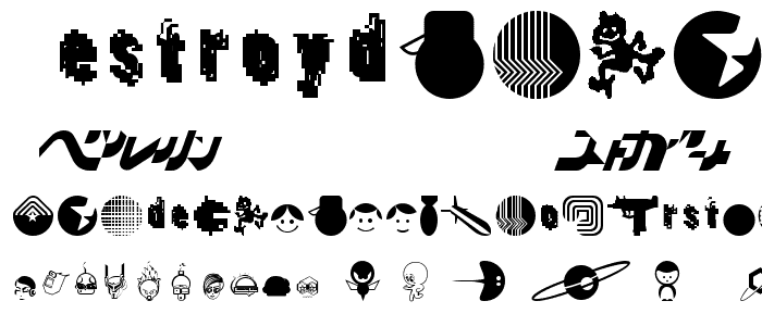 DestroyDingbats font