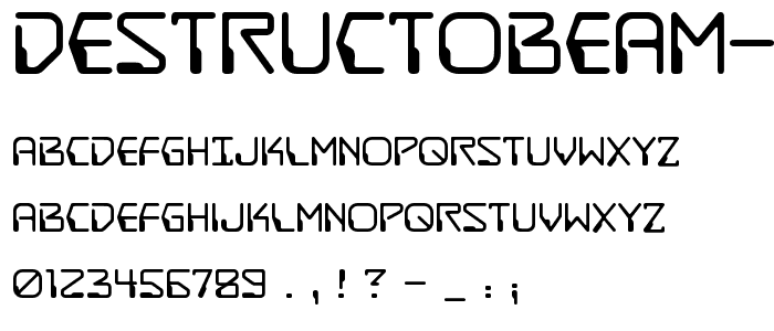 DestructoBeam BB font