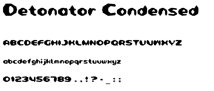 Detonator Condensed font