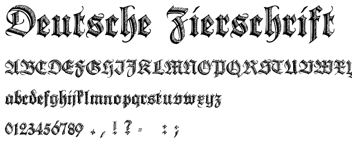 Deutsche Zierschrift font