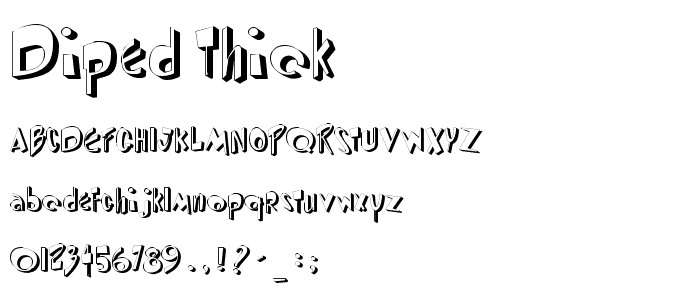 DiPed Thick font