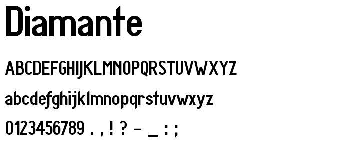 Diamante font