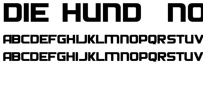 Die Hund  Normal font