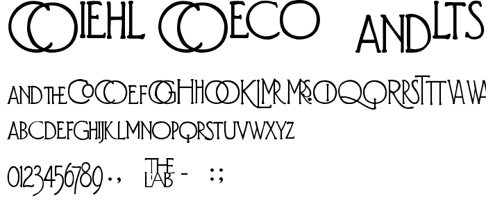 Diehl Deco - Alts font