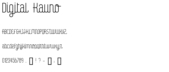 Digital Kauno font