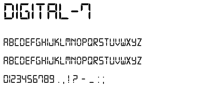 Digital-7 font