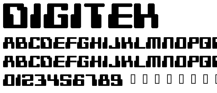 Digitek font