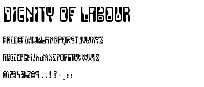 Dignity Of Labour font