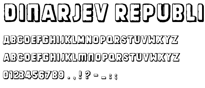 Dinarjev Republika font