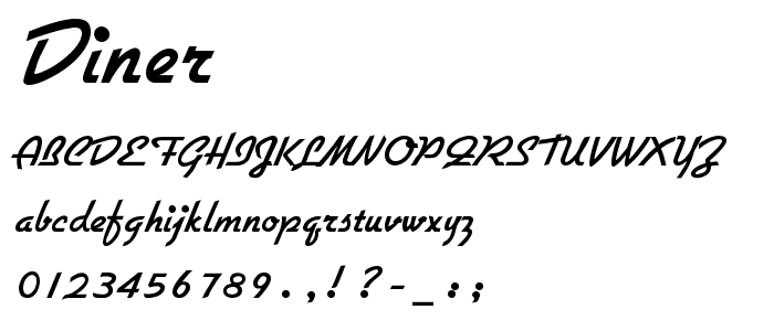 Diner font