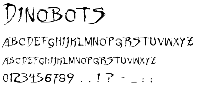 Dinobots font