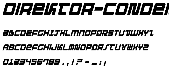 Direktor Condensed Italic font