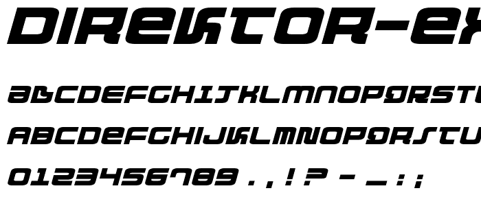 Direktor Expanded Italic font