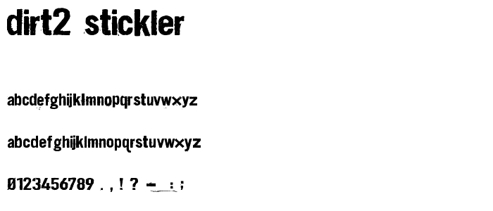 Dirt2 Stickler font