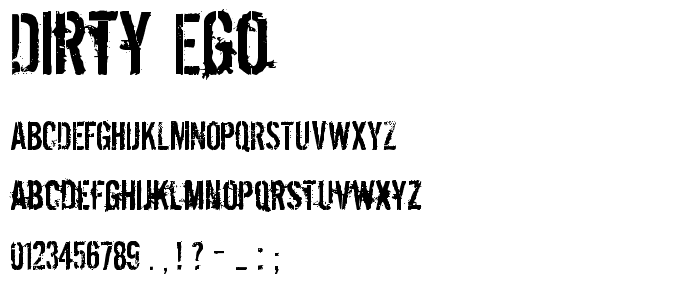 Dirty Ego font