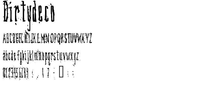 DirtyDeco font