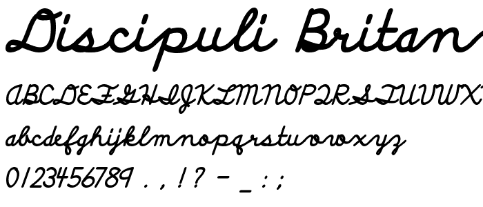 Discipuli Britannica Bold font