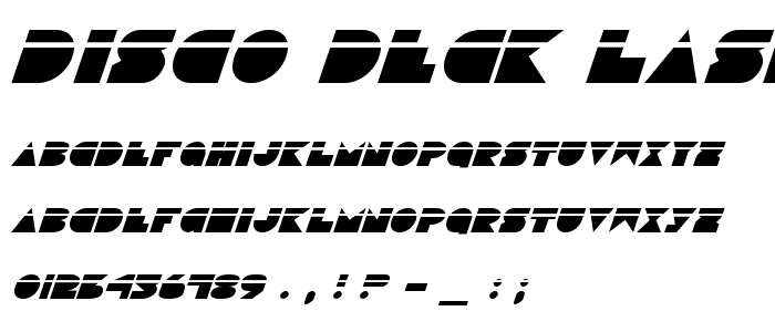 Disco Deck Laser Italic font