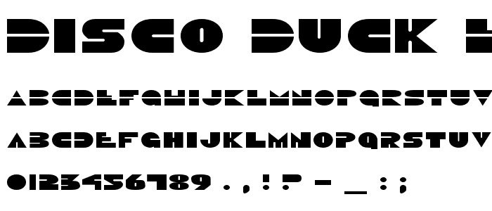 Disco Duck Expanded font