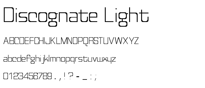 Discognate Light font