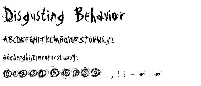 Disgusting Behavior font