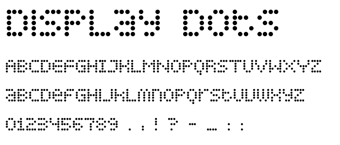 Display Dots font